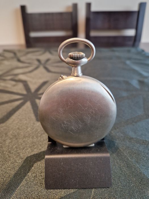 Уникален антикварен швейцарски джобен часовник Doxa Goliath