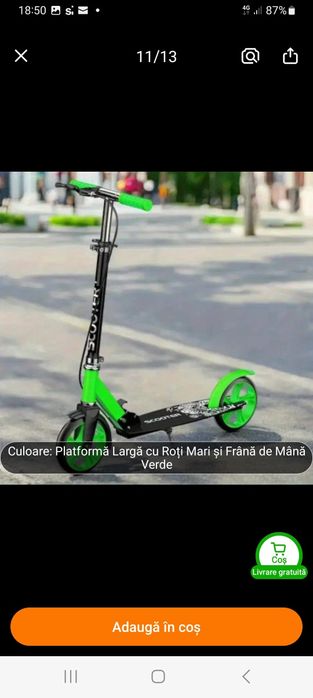 Vand trotineta nonelectica pliabila