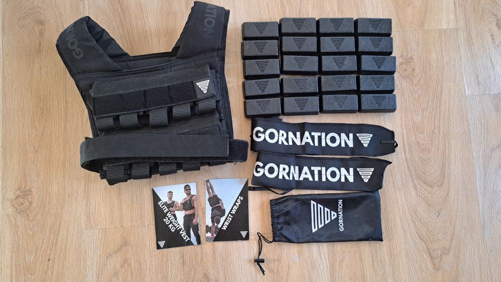 Gornation weight vest 20kg+performance wrist wraps/ жилетка20кг+накитн