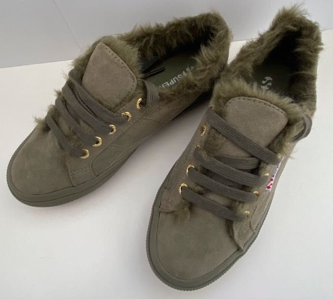 Papuci sport noi cu eticheta, "Superga", 37, unisex, military green