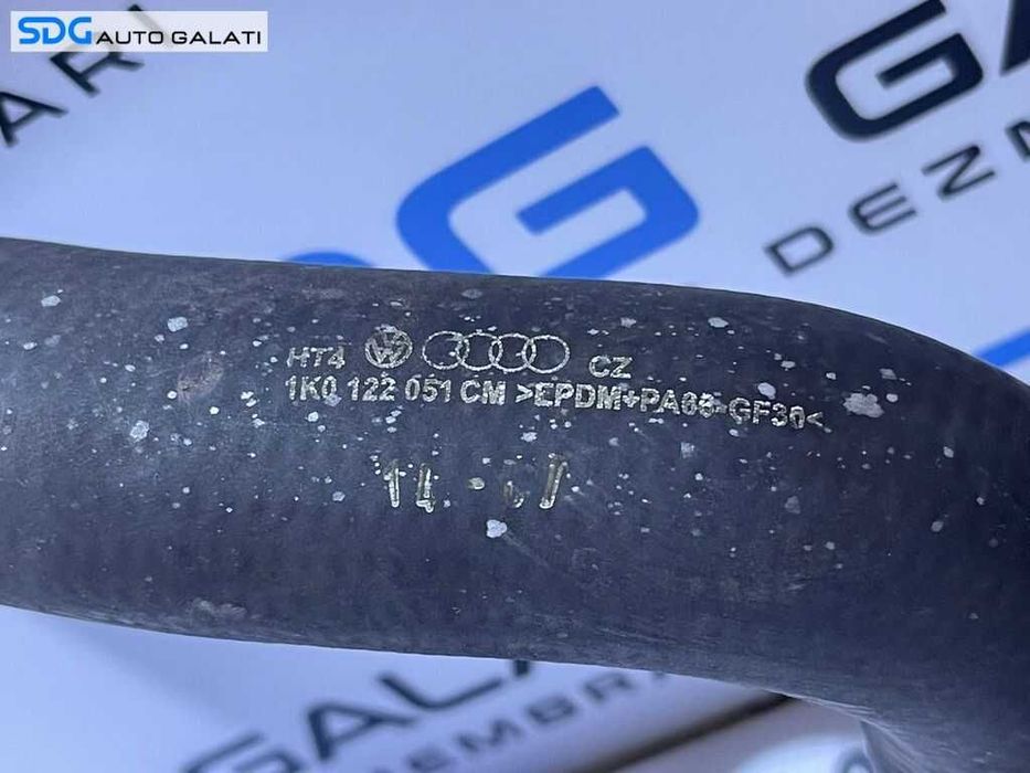 Furtun Conducta cu Senzor Apa Audi A3 8P 2.0 TFSI BWA AXX BHZ BZC CDLA CDLC 2004 - 2013 Cod 1K0122051CM [B0034]