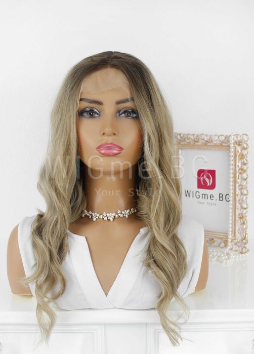 Къса руса на вълни лейс фронт перука Зара