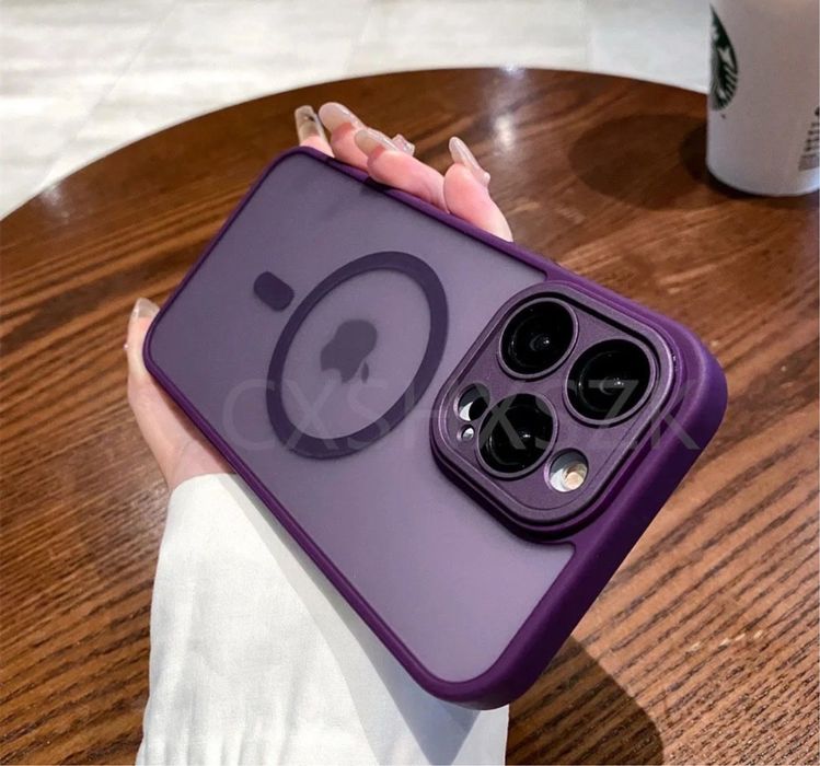 Iphone 11/12/13/14/15/16/17 PRO MAX PLUS Husa Magsafe Spate Mate Folie