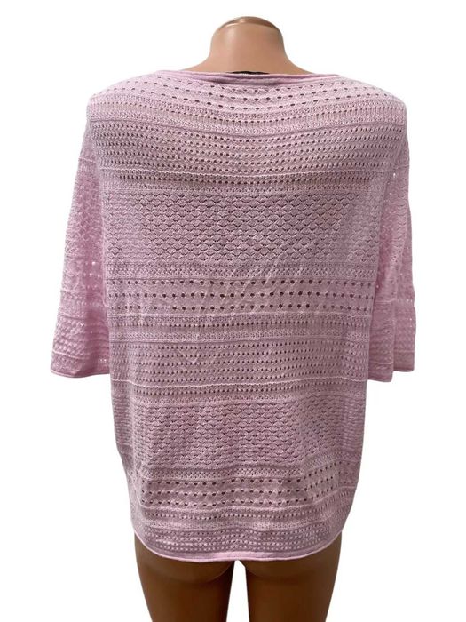 FADENMEISTER размер 44 - XL дамски кашмирен пуловер 100% КАШМИР Розов