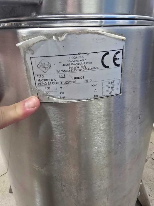 Професионална картофобелачка ROGA PL8 26 кг 400V Италия