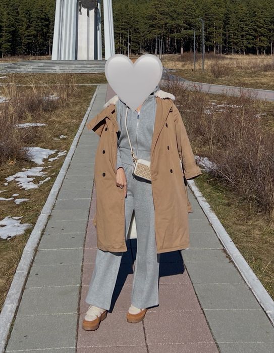 Тренч с утеплителем из меха