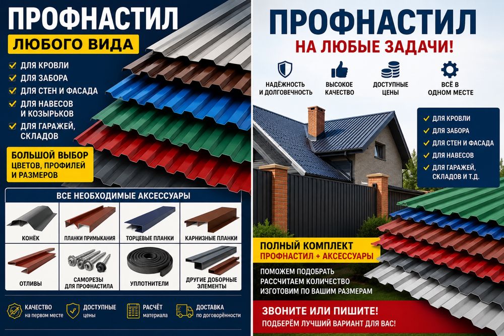 Профнастил любого вида