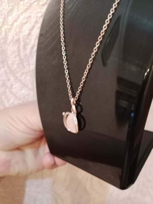 Новый комплект качественной бижутерии цепочка+кулон+сережки