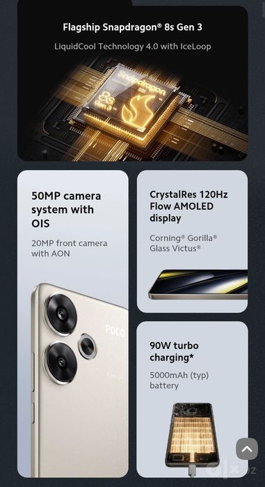 Xiaomi Poco F6  12/512 gb pachka telefon