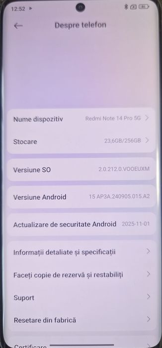 Redmi note 14 Pro 5 G,  256 Gb