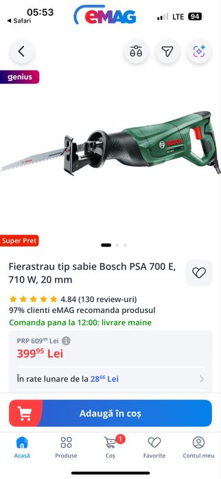 Bosch Verde fierestrau vulpe psa 700 E functionale gratar