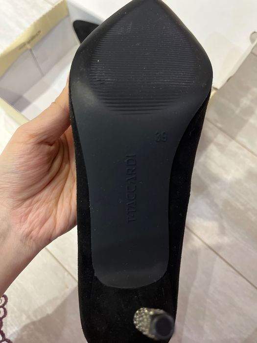 Туфли черные замшевые