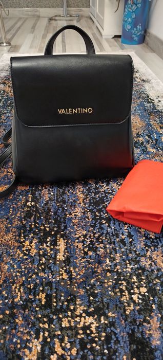 Rucsac Valentino, negru, piele ecologica