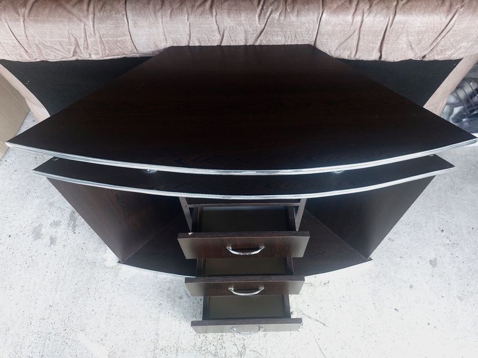 Comodă colțar cu 3 sertare și rafturi