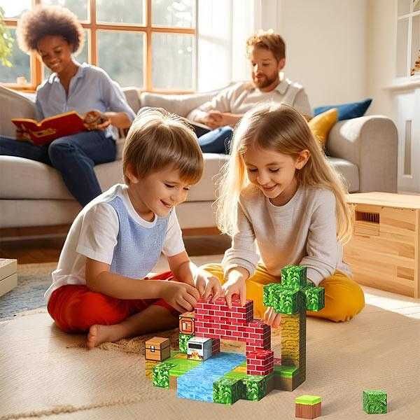 Майнкрафт магнитни 3D кубчета 100/50бр, конструктор Minecraft