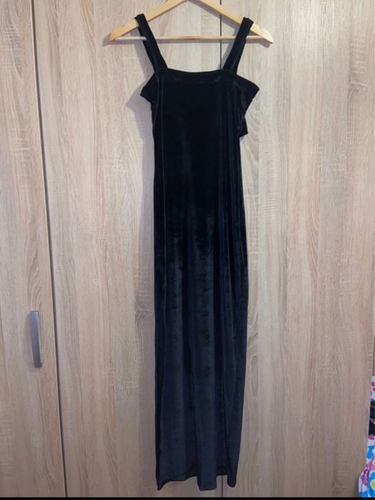 Rochie lunga de seara din catifea