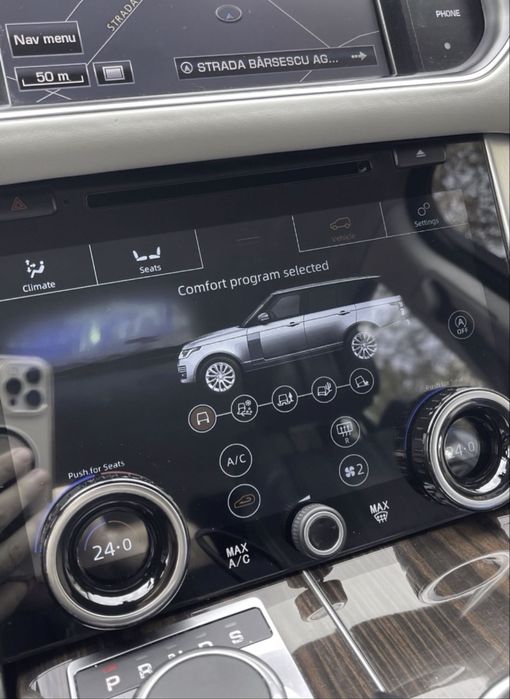 Display clima retrofit cu CarPlay L405 sau L494 cu/fara CD..