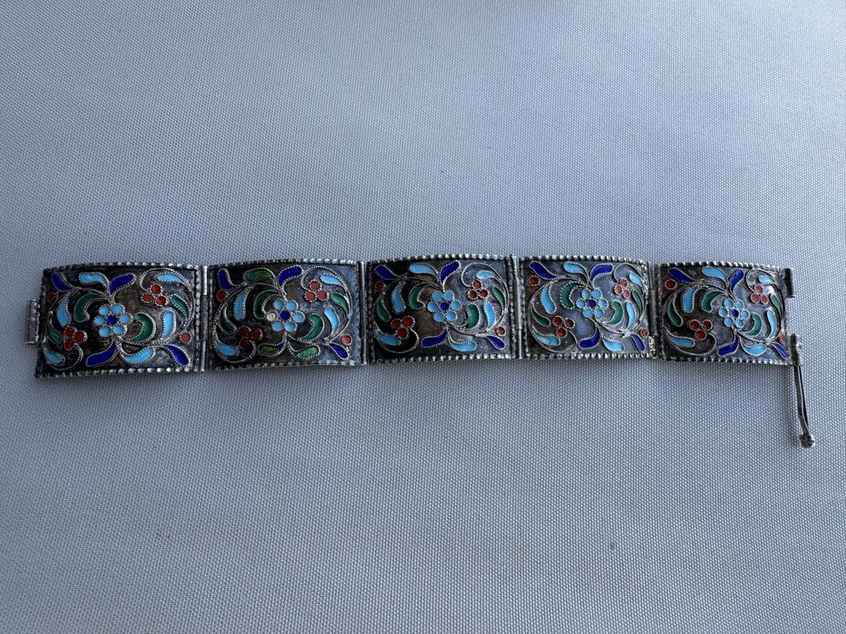 Bratara din argint si email