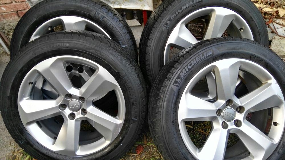 Set 4 roti R19, ORIGINALE ,5x112, AUDI, VW, , de iarna, jante+anvelope