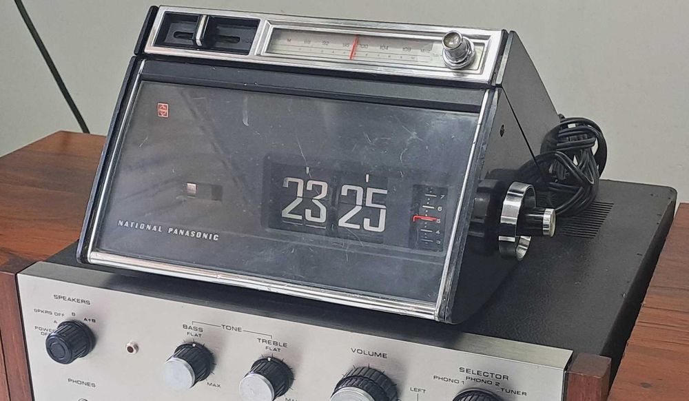 National Panasonic RC-6003B Radio Vintage Japan Flip Clock colectie