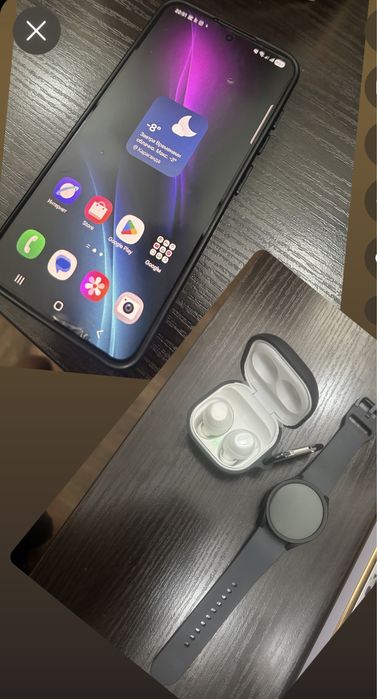 Samsung S24,  смарт часы и наушник