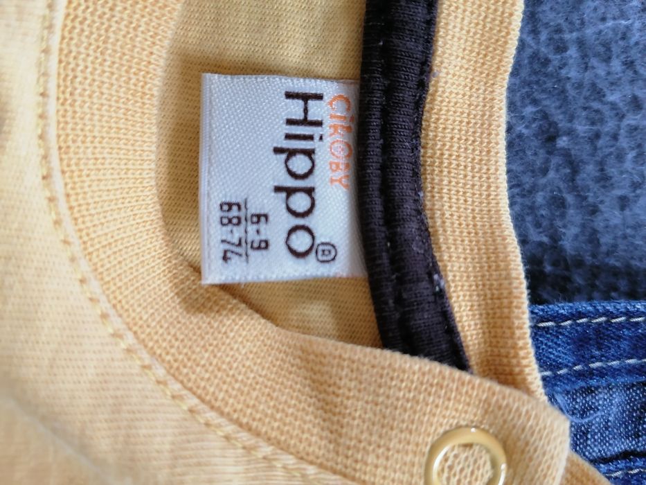 Дънков гащеризон Benetton за 3-6 мес. момче, нов, къси панталонки