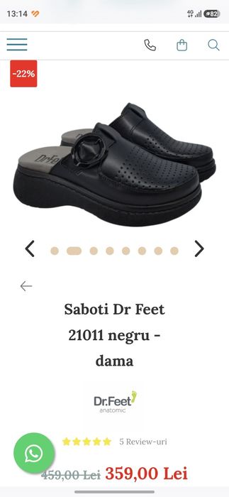 Vand papuci  Dr. Feet
