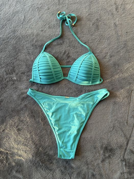 Дамки Син бански от две части