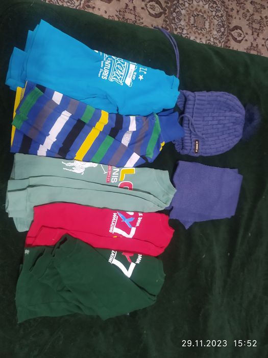 Шапка детская утепленная с шарфом