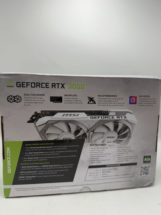 MSI VENTUS 2X XS White OC Nvidia GeForce RTX 3050 8GB GDDR6