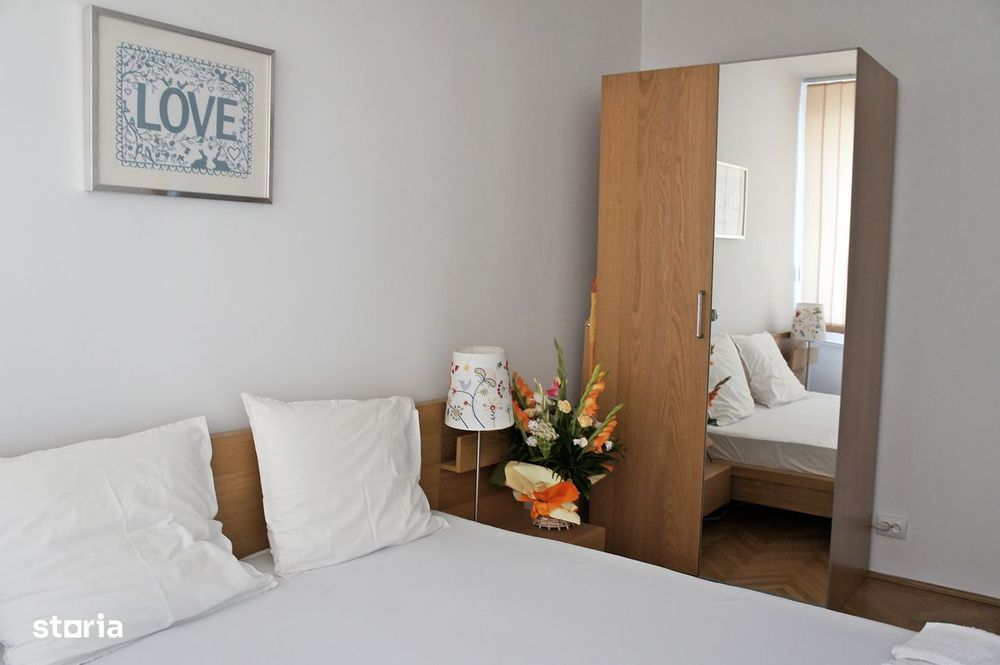 Apt 3 camere dec. Calea Victoriei, mobilat, balcon,bloc solid, vedere