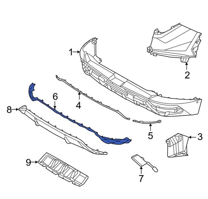 Bandou bara spate Hyundai Tucson, 10.2020-, de vopsit (nu este grunduit); Fabricat in Korea