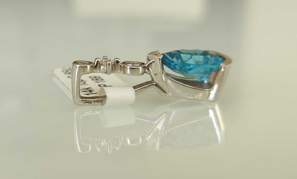 Pandativ 14k Topaz si Diamante naturale oferta Black Friday!