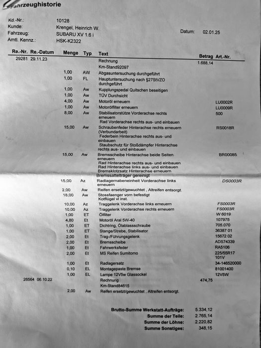 Subaru Xv 1.6 benzina 104.000 km