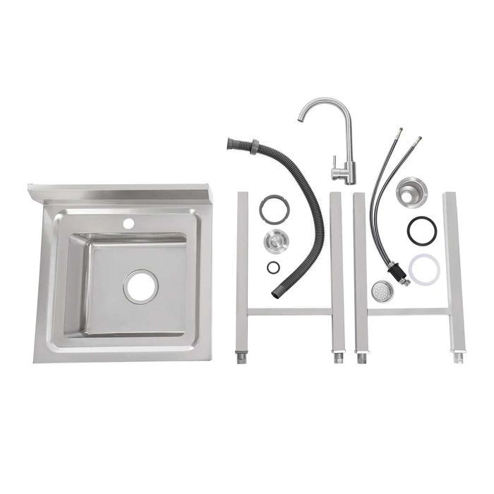 Chiuveta inox cu suport baterie 50x50cm casnic restaurant noua