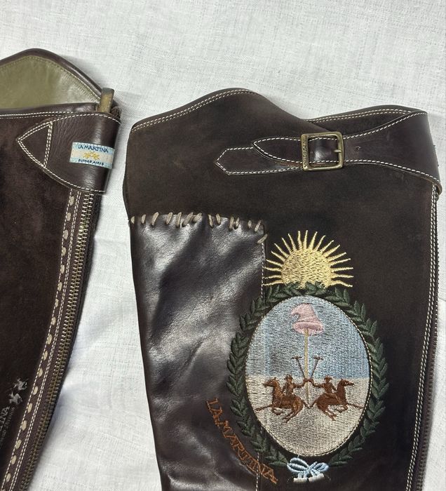 Cizme lungi ecvestre La Martina – Ediție Specială „Royal Hussars / Queen's” – Piele Premium