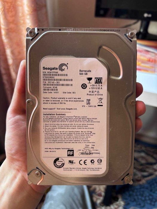 Продам жесткий диск HDD Baracuda 500gb
