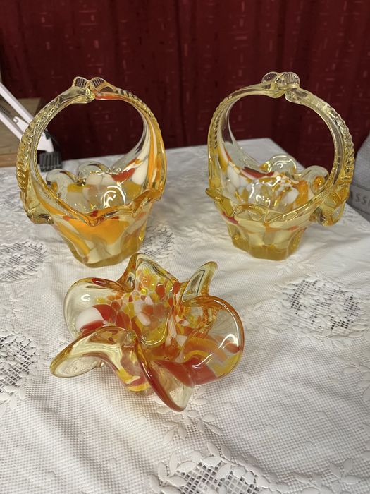 Набор стеклянных конфетниц