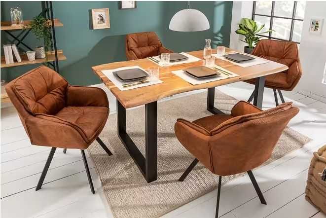 Scaun dining rotativ microfibra