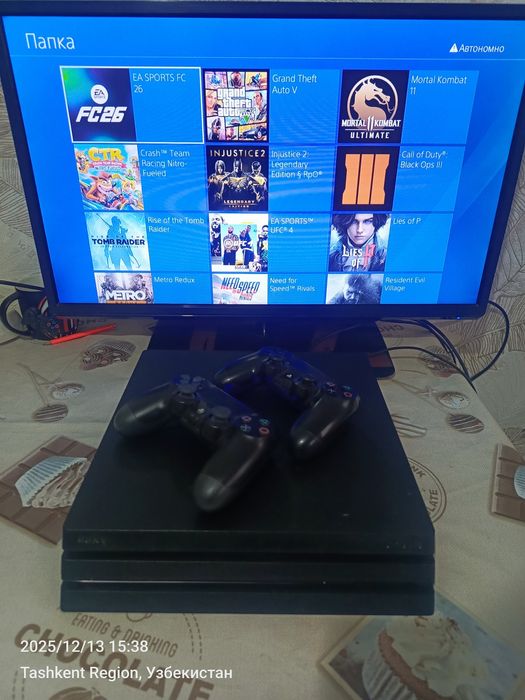 Ps4 pro 1tb 4k UHD goldhen proshivka qilingan 57 ta oʻyini bor