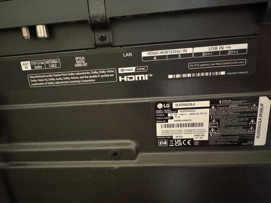 Televizor LG OLED evo 55G33LA, 139 cm, Smart, 4K, Ultra HD, Model 2023