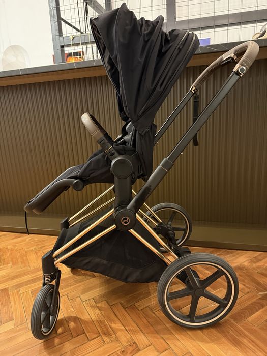 Carucior Cybex Priam Platinum - Rose Gold + Black