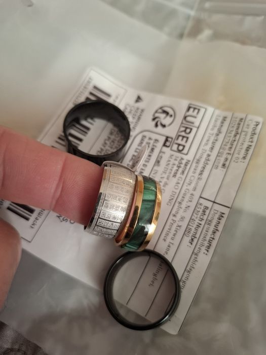 2 inele inox ,2 inele titan