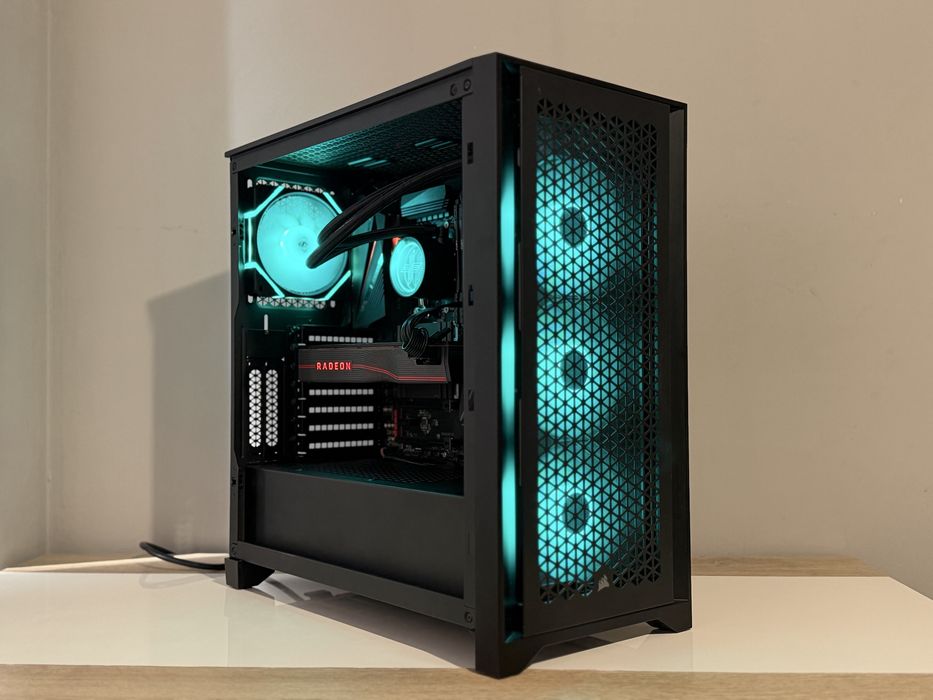Геймърски компютър Ryzen 5 5600x, RX5700XT, 32GB, водно охлаждане