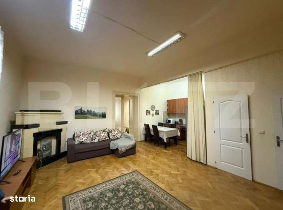 Apartament ultracentral de 2 camere, 80 mp utili, la poalele Cetatii M