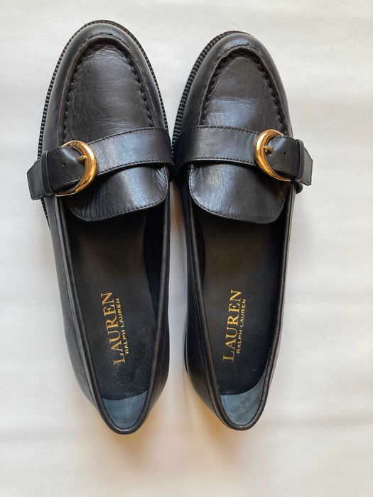 Оригинални нови черни мокасини Ralph Lauren