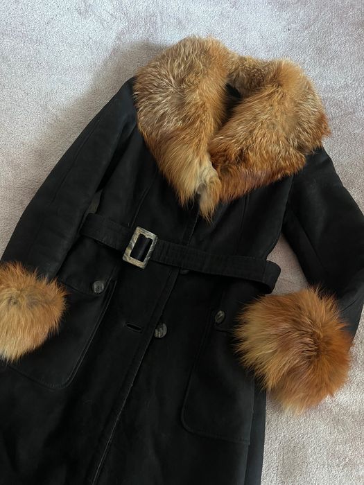 Palton cu blana naturala de vulpe