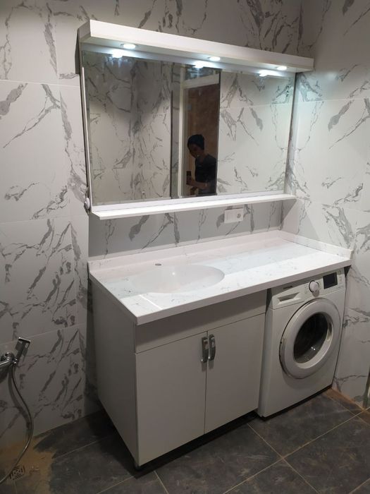 Шкаф в ванной над стиральной машиной
