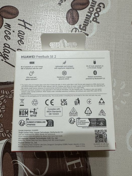 Безжични слушалки huawei SE2 FreeBuds 4i