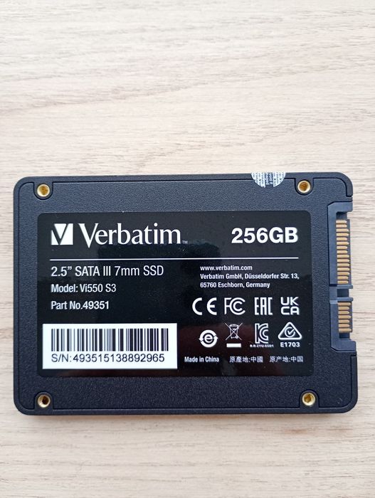 Verbatim Vi550 S3 2.5 SATA SSD 256GB